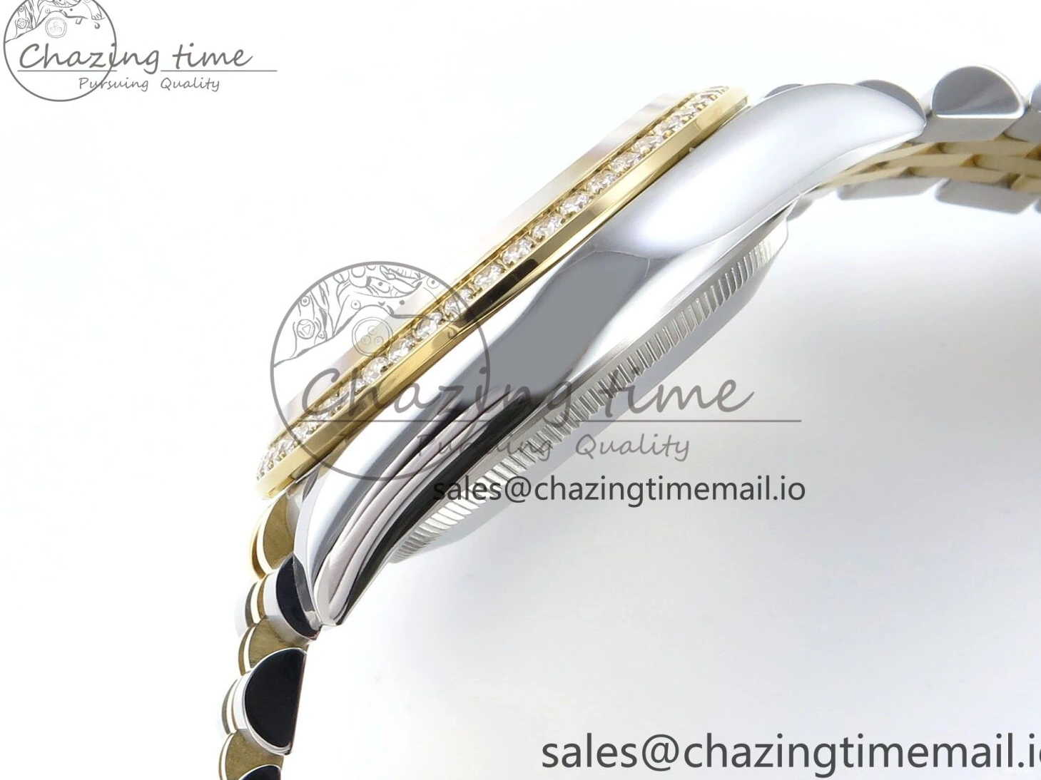 MiroTime 1223 Attractive DateJust 36 126283RBR EWEF Best Edition YG Diamonds Dial on SS YG Jubilee Bracelet A 635